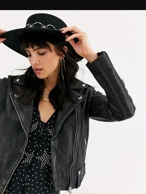 TOPSHOP leather biker jacket